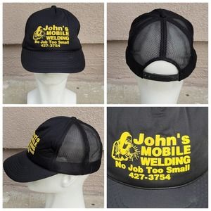 Vtg John's Mobile Welding Trucker Hat